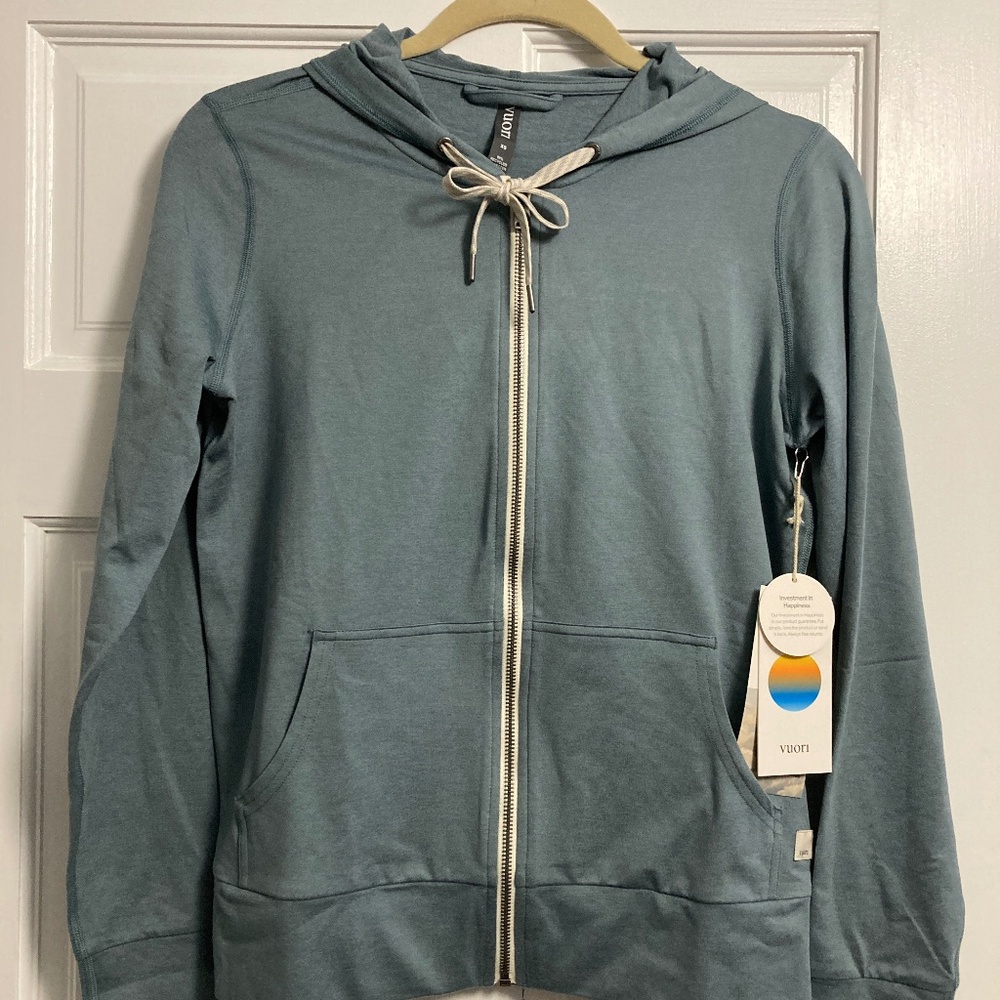 Vuori Performance Halo Hoodie - XS-Smoke Blue Heather